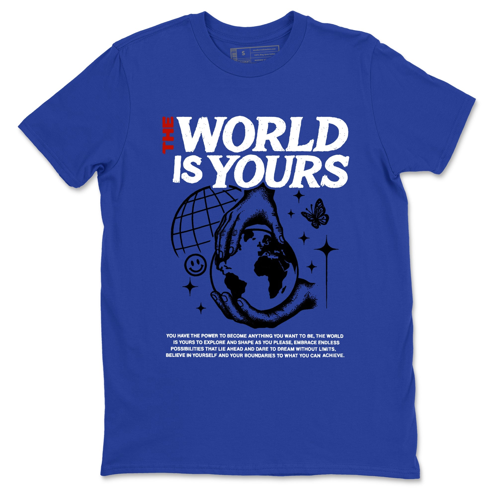 Sneaker Threads  Sneaker Tees To Match Air Jordan 11 Rare Air  The World Is Yours Graphic Tee Royal Blue 2. Perfect for Jordan releases 2025 colorways.