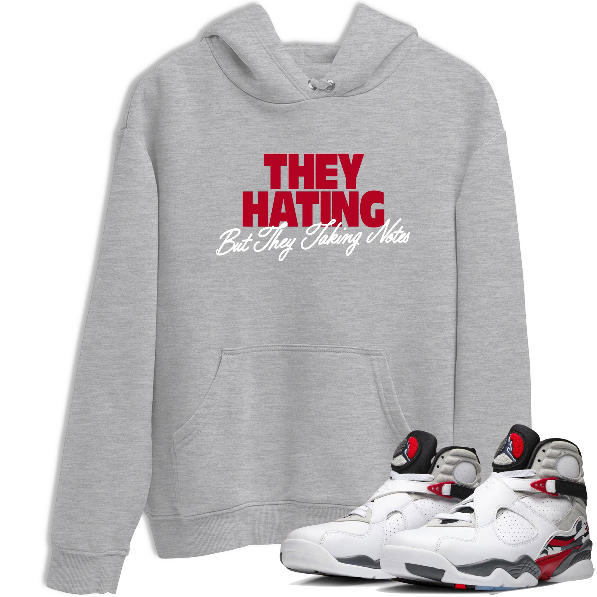 Sneaker Threads  Sneaker Tees To Match Air Jordan 8 Bunny  They Hating But Taking Notes Graphic Tee Heather Grey 1. Perfect for Jordan releases 2025 colorways.
