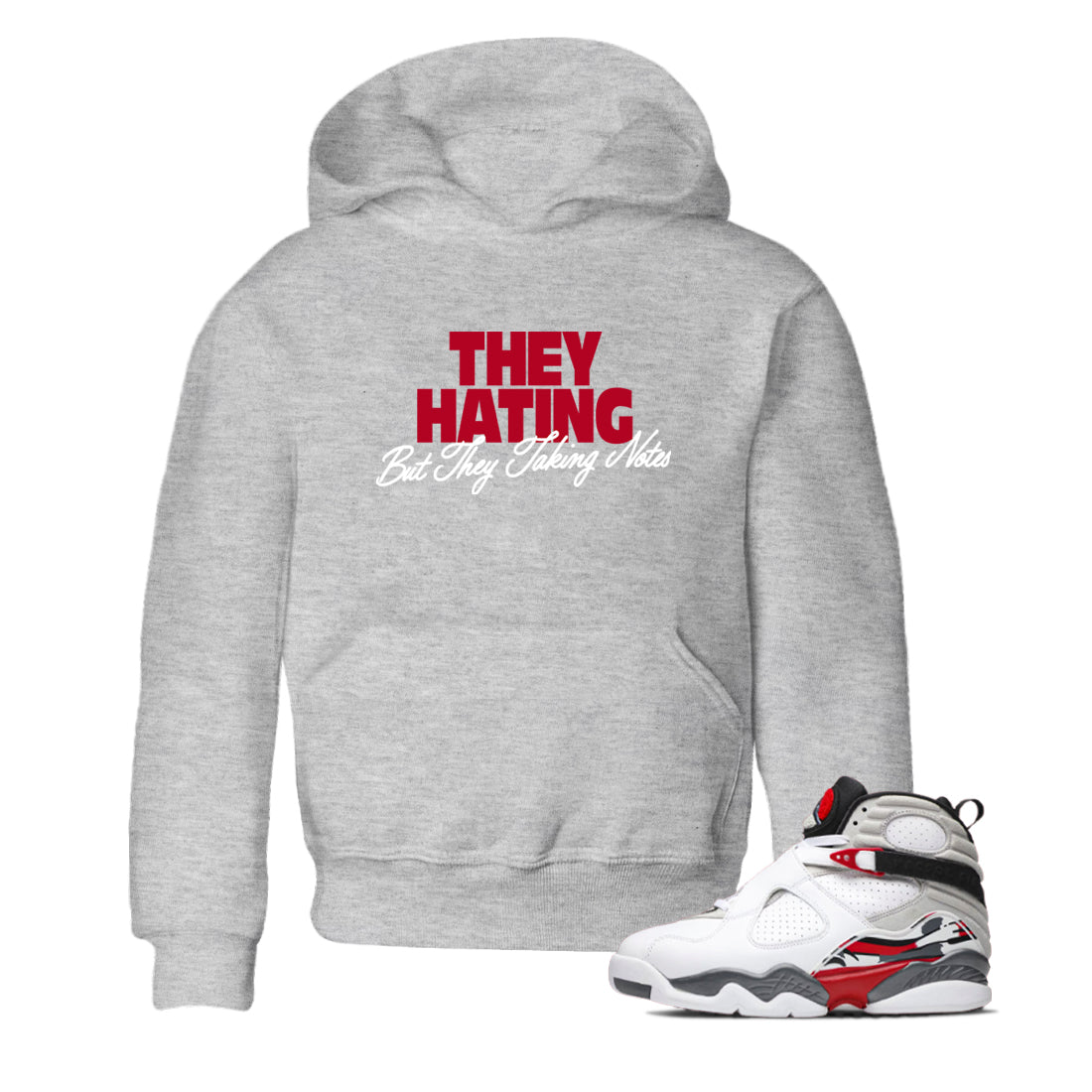 Sneaker Threads  Sneaker Tees To Match Air Jordan 8 Bunny  They Hating But Taking Notes Youth Graphic Tee Heather Grey 1. Perfect for Jordan releases 2025 colorways.