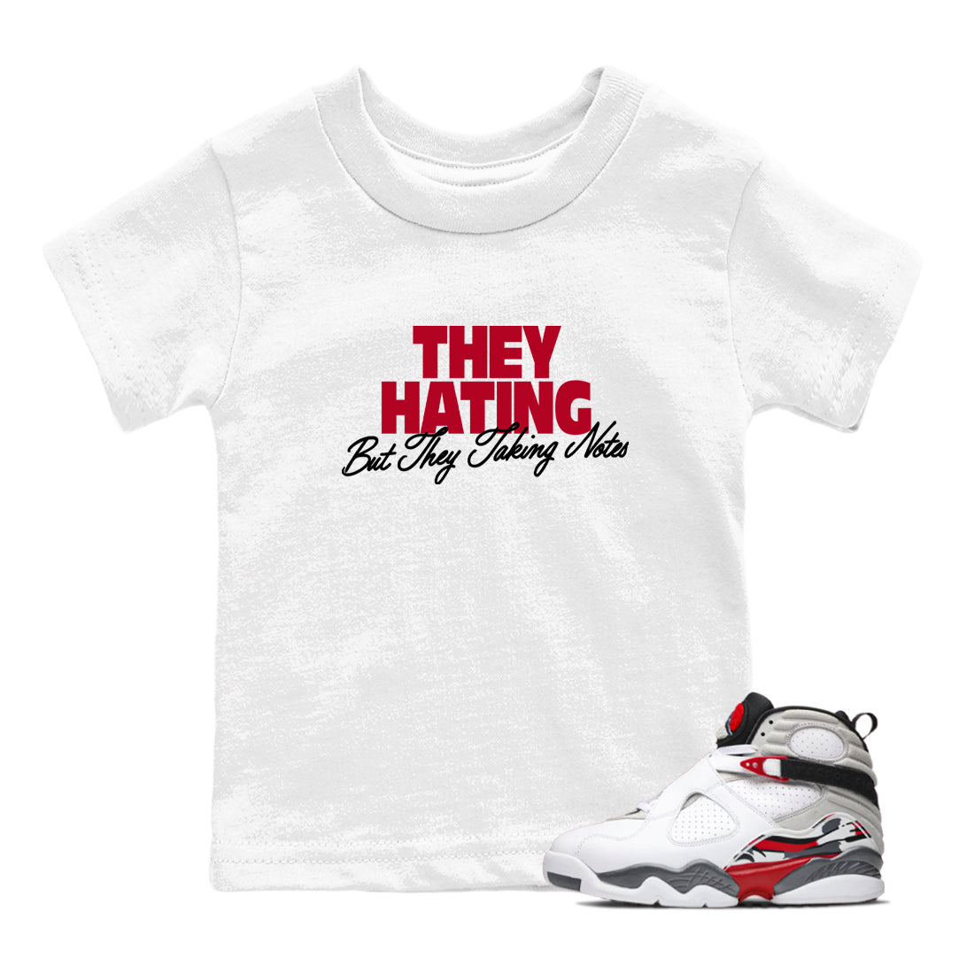 Sneaker Threads  Sneaker Tees To Match Air Jordan 8 Bunny  They Hating But Taking Notes Youth Graphic Tee White 1. Perfect for Jordan releases 2025 colorways.