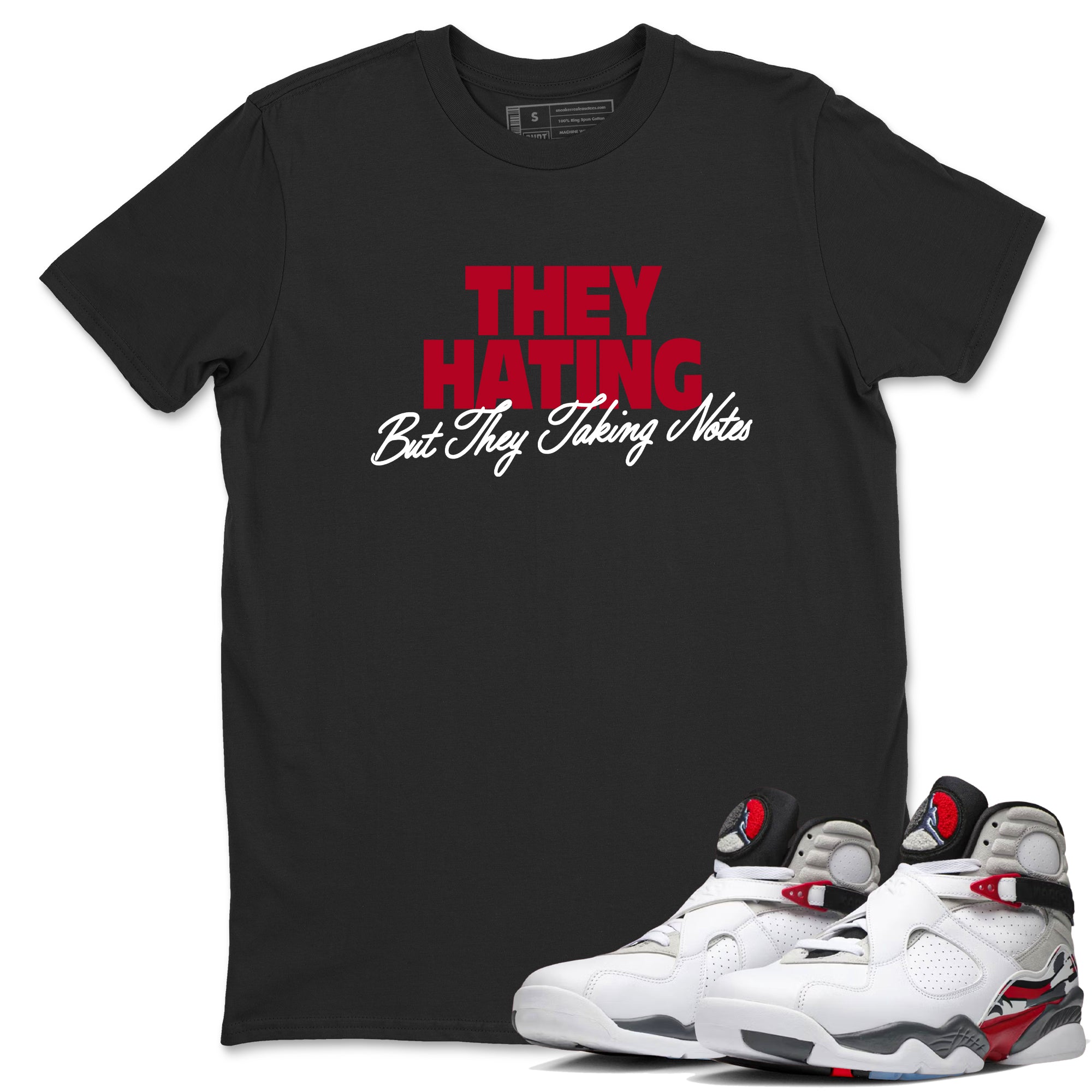 Sneaker Threads  Sneaker Tees To Match Air Jordan 8 Bunny  They Hating But Taking Notes Graphic Tee Black 1. Perfect for Jordan releases 2025 colorways.