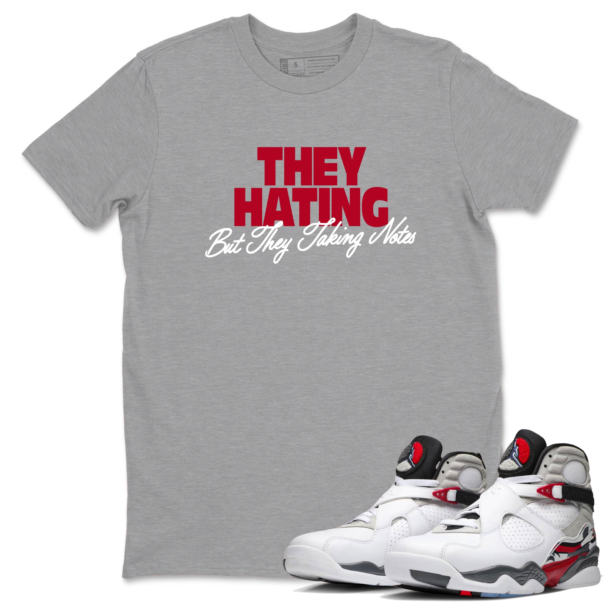 Sneaker Threads  Sneaker Tees To Match Air Jordan 8 Bunny  They Hating But Taking Notes Graphic Tee Heather Grey 1. Perfect for Jordan releases 2025 colorways.