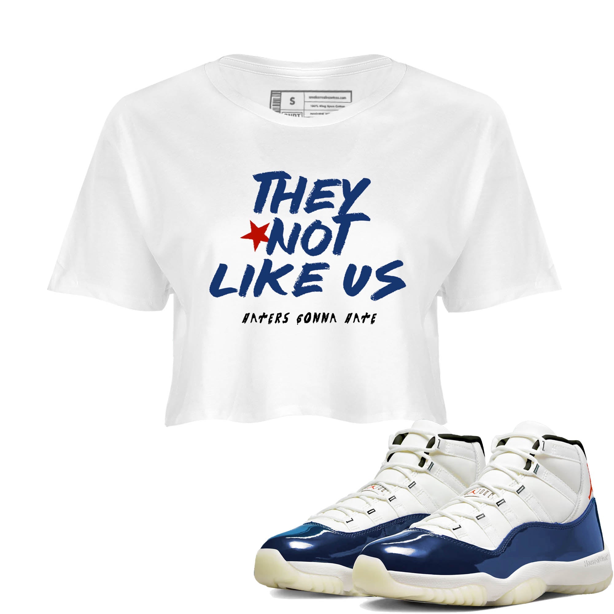 Sneaker Threads  Sneaker Tees To Match Air Jordan 11 Rare Air  They Not Like Us Crop Tee White 1. Perfect for Jordan releases 2025 colorways.