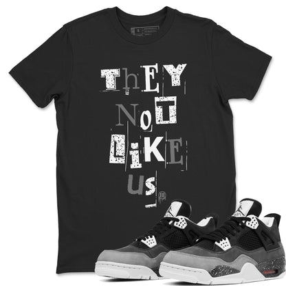 4s Fear shirts to match jordans They Not Like Us sneaker match tees Air Jordan 4 Fear Drip Gear Zone unisex cotton Black 1 crew neck shirts