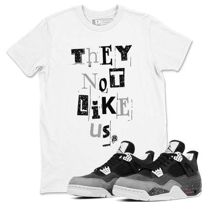 4s Fear shirts to match jordans They Not Like Us sneaker match tees Air Jordan 4 Fear Drip Gear Zone unisex cotton White 1 crew neck shirts