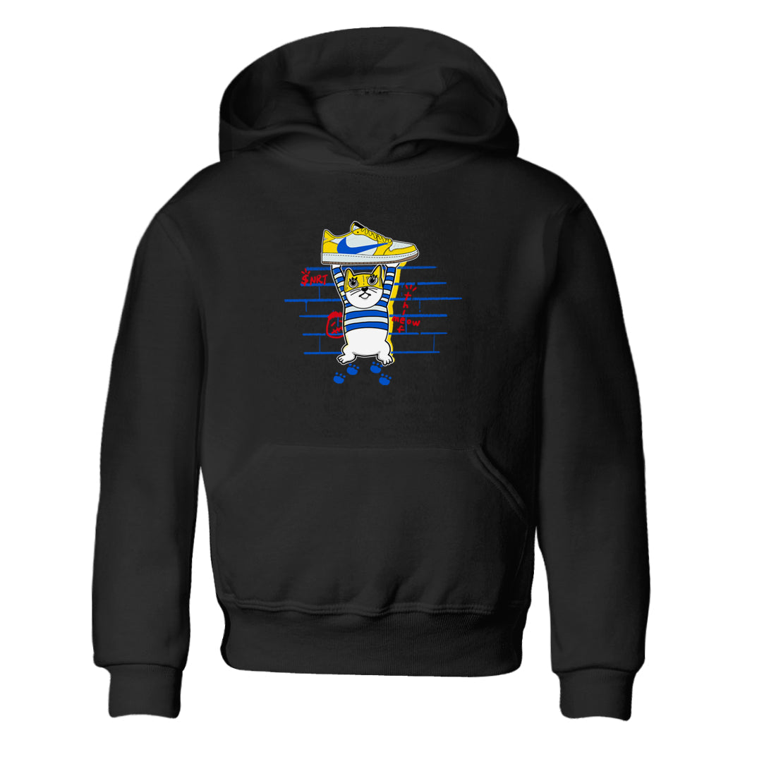 Air Jordan 1 Travis x Scott x Canary shirt to match jordans Thief Cat sneaker tees Air Jordan 1 Travis Scott Canary Drip Gear Zone baby toddler Black 2 cotton Shirt