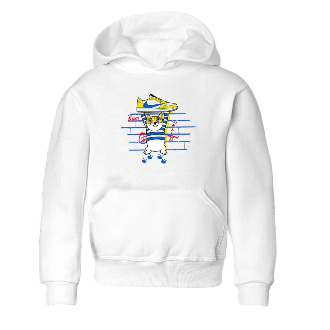 Air Jordan 1 Travis x Scott x Canary shirt to match jordans Thief Cat sneaker tees Air Jordan 1 Travis Scott Canary Drip Gear Zone baby toddler White 2 cotton Shirt