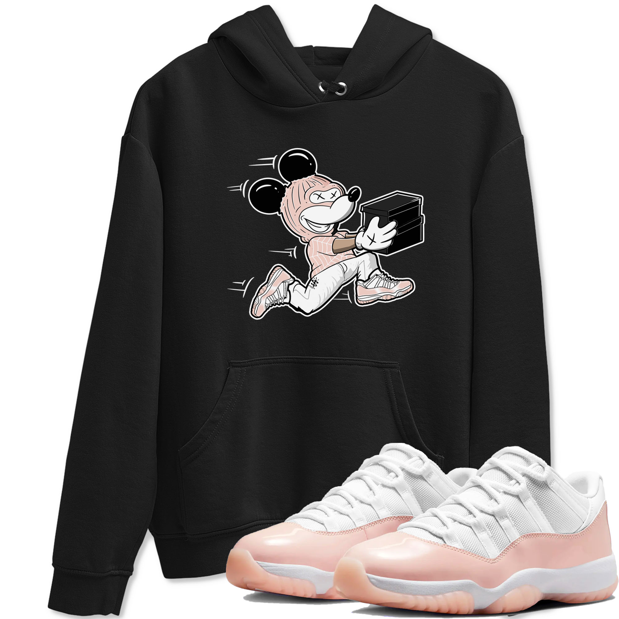 11s Legend Pink shirt to match jordans Thief Mouse sneaker tees Air Jordan 11 Legend Pink Drip Gear Zone unisex cotton Black 1 crew neck shirt
