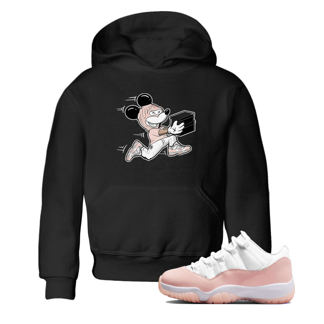 11s Legend Pink shirt to match jordans Thief Mouse sneaker tees Air Jordan 11 Legend Pink Drip Gear Zone baby toddler Black 1 cotton Shirt