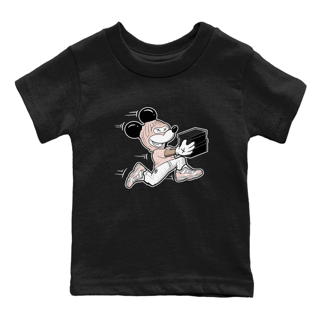 11s Legend Pink shirt to match jordans Thief Mouse sneaker tees Air Jordan 11 Legend Pink Drip Gear Zone baby toddler Black 2 cotton Shirt
