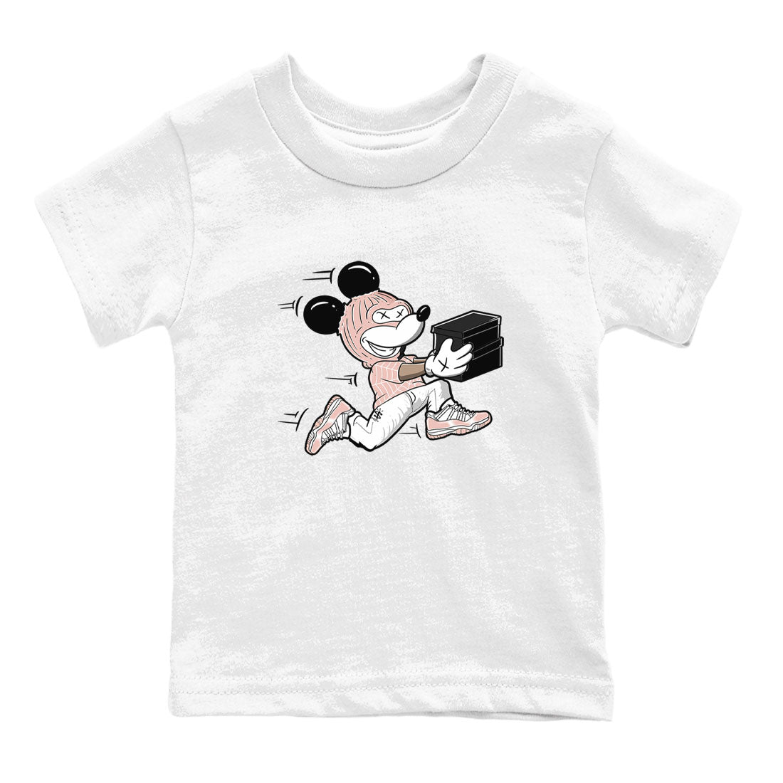 11s Legend Pink shirt to match jordans Thief Mouse sneaker tees Air Jordan 11 Legend Pink Drip Gear Zone baby toddler White 2 cotton Shirt