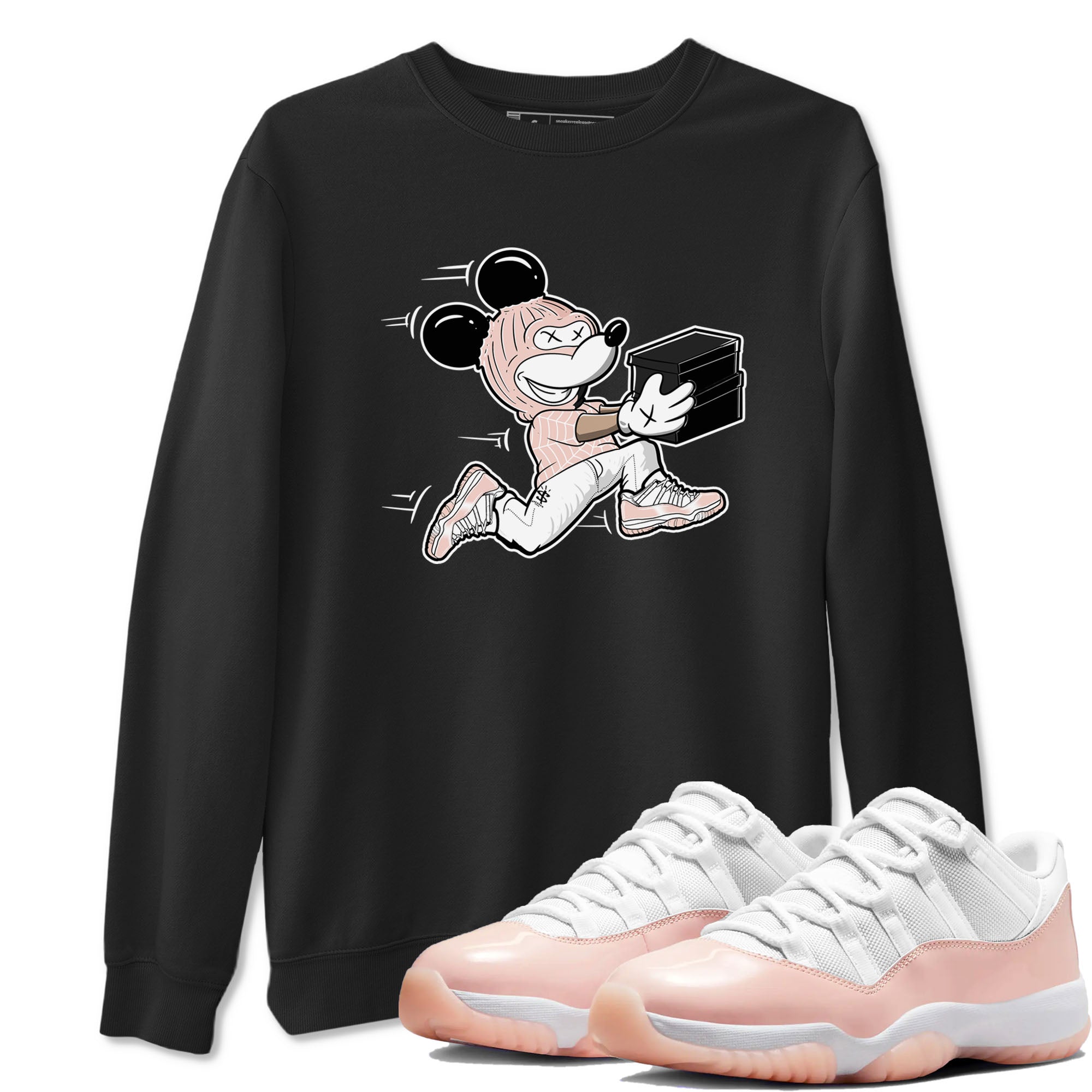 11s Legend Pink shirt to match jordans Thief Mouse sneaker tees Air Jordan 11 Legend Pink Drip Gear Zone unisex cotton Black 1 crew neck shirt