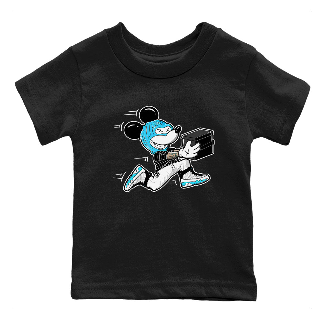9s Powder Blue shirt to match jordans Thief Mouse sneaker tees Air Jordan 9 Powder Blue Drip Gear Zone baby toddler Black 2 cotton Shirt