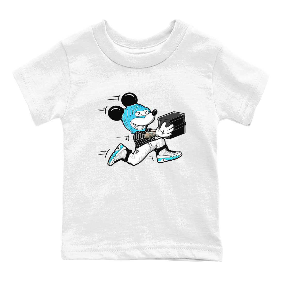 9s Powder Blue shirt to match jordans Thief Mouse sneaker tees Air Jordan 9 Powder Blue Drip Gear Zone baby toddler White 2 cotton Shirt