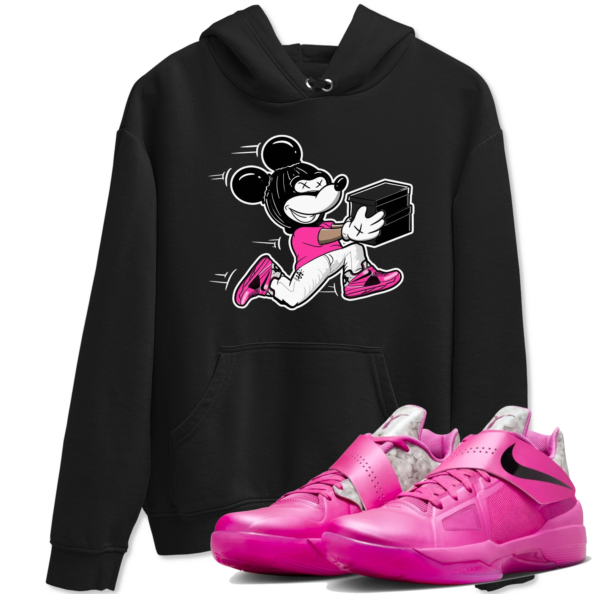 Nike KD 4 Retro Aunt Pearl shirts to match jordans Thief Mouse sneaker match tees Nike KD 4 Aunt Pearl match shoes to clothes Drip Gear Zone unisex cotton Black 1 shirts