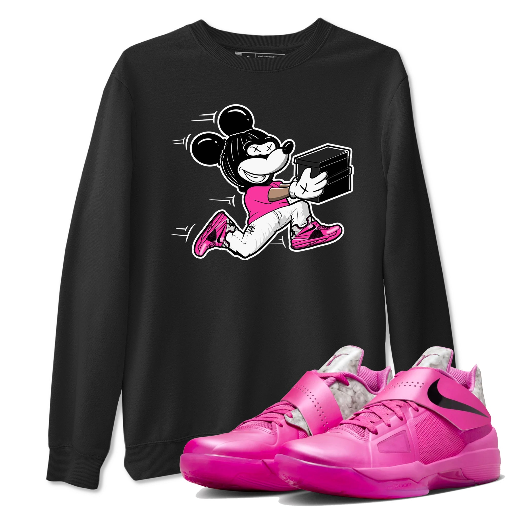 Nike KD 4 Retro Aunt Pearl shirts to match jordans Thief Mouse sneaker match tees Nike KD 4 Aunt Pearl match shoes to clothes Drip Gear Zone unisex cotton Black 1 shirts