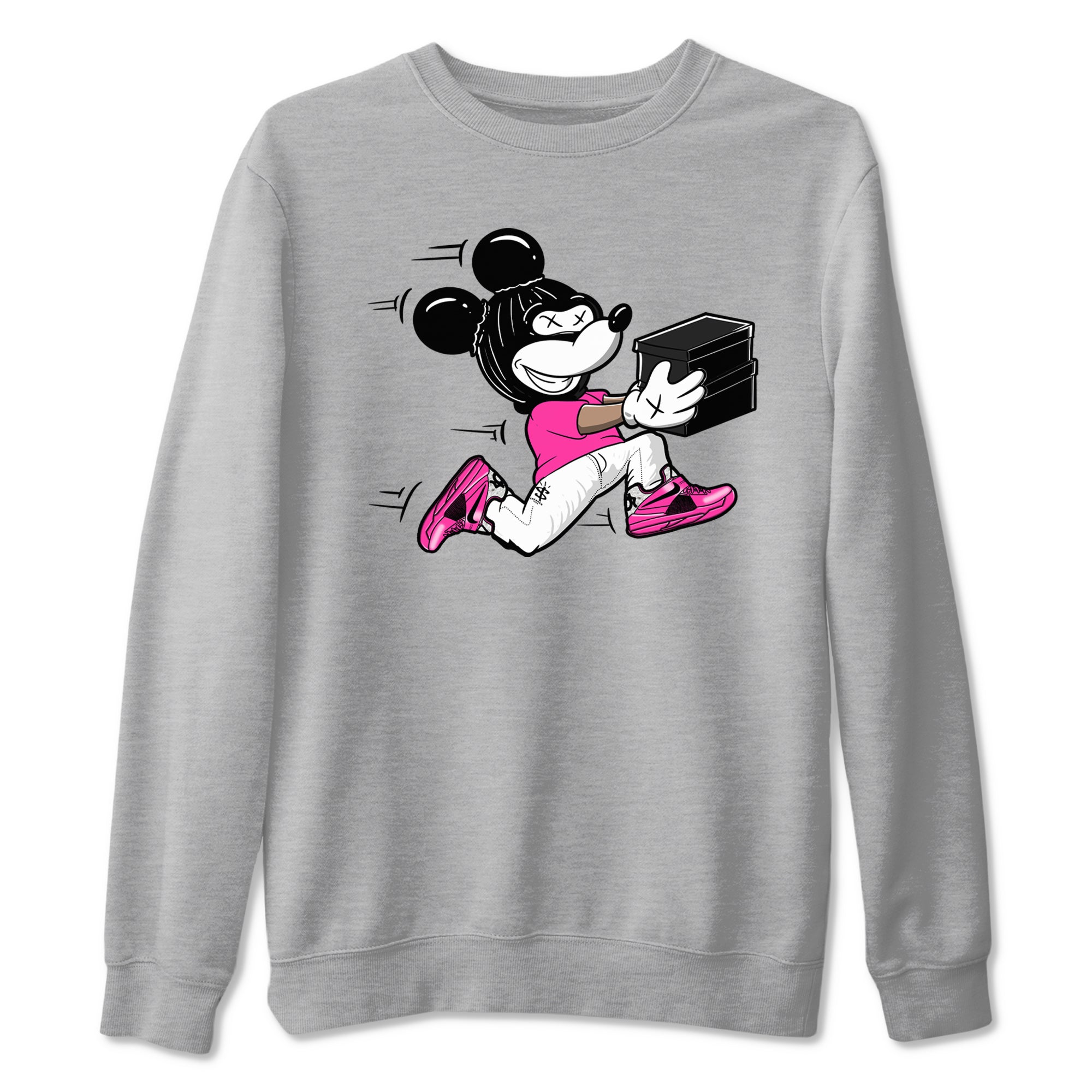 Nike KD 4 Retro Aunt Pearl shirts to match jordans Thief Mouse sneaker match tees Nike KD 4 Aunt Pearl match shoes to clothes Drip Gear Zone unisex cotton Heather Grey 2 shirts