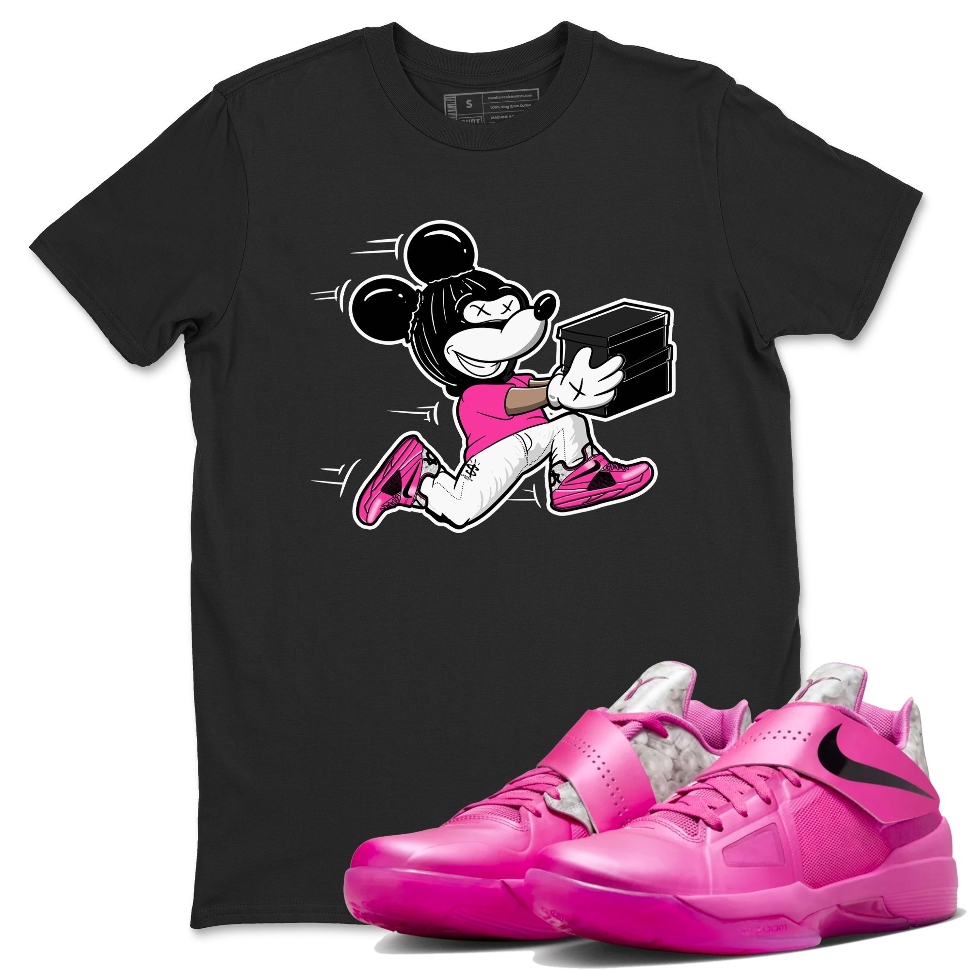 Nike KD 4 Retro Aunt Pearl shirts to match jordans Thief Mouse sneaker match tees Nike KD 4 Aunt Pearl match shoes to clothes Drip Gear Zone unisex cotton Black 1 shirts
