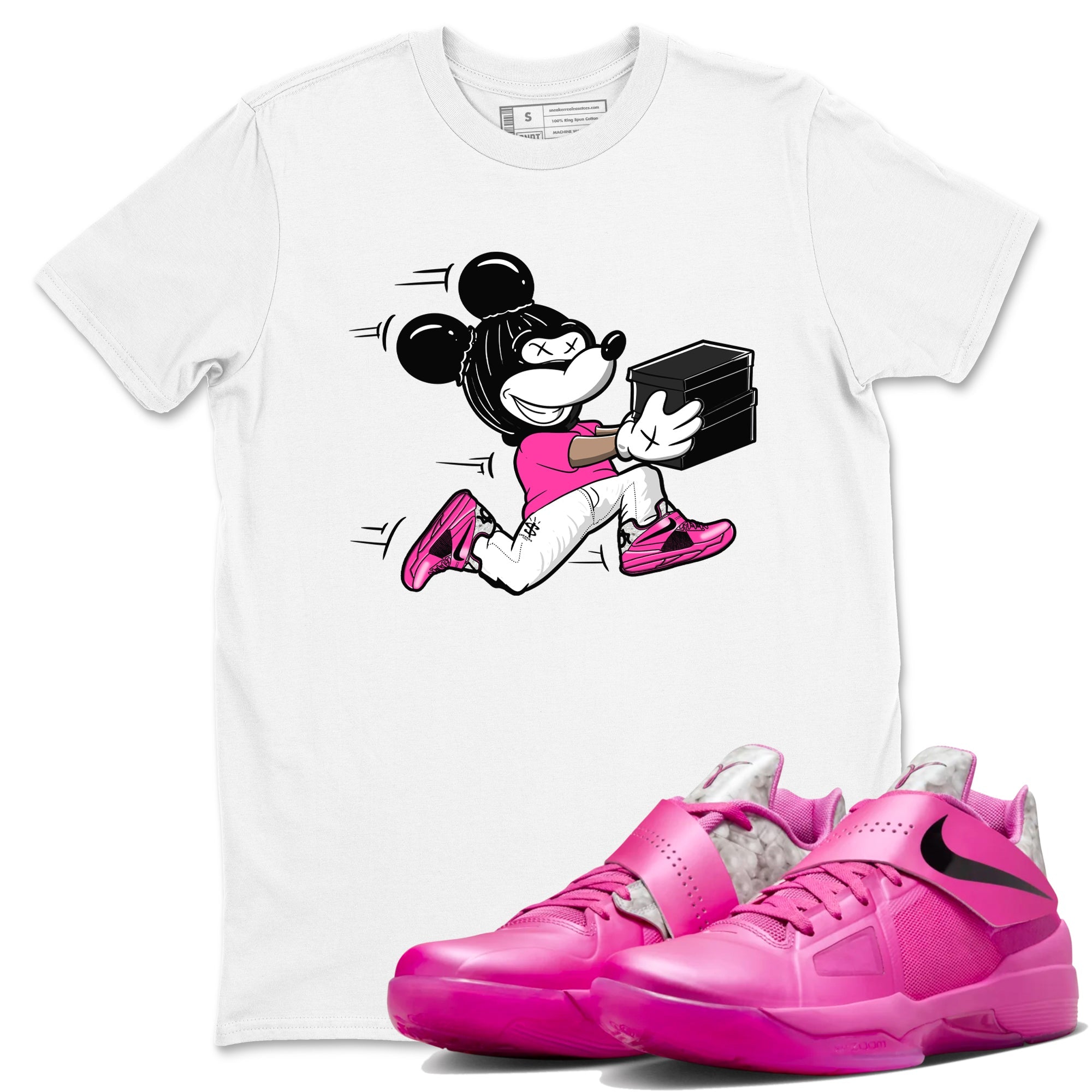Nike KD 4 Retro Aunt Pearl shirts to match jordans Thief Mouse sneaker match tees Nike KD 4 Aunt Pearl match shoes to clothes Drip Gear Zone unisex cotton White 1 shirts