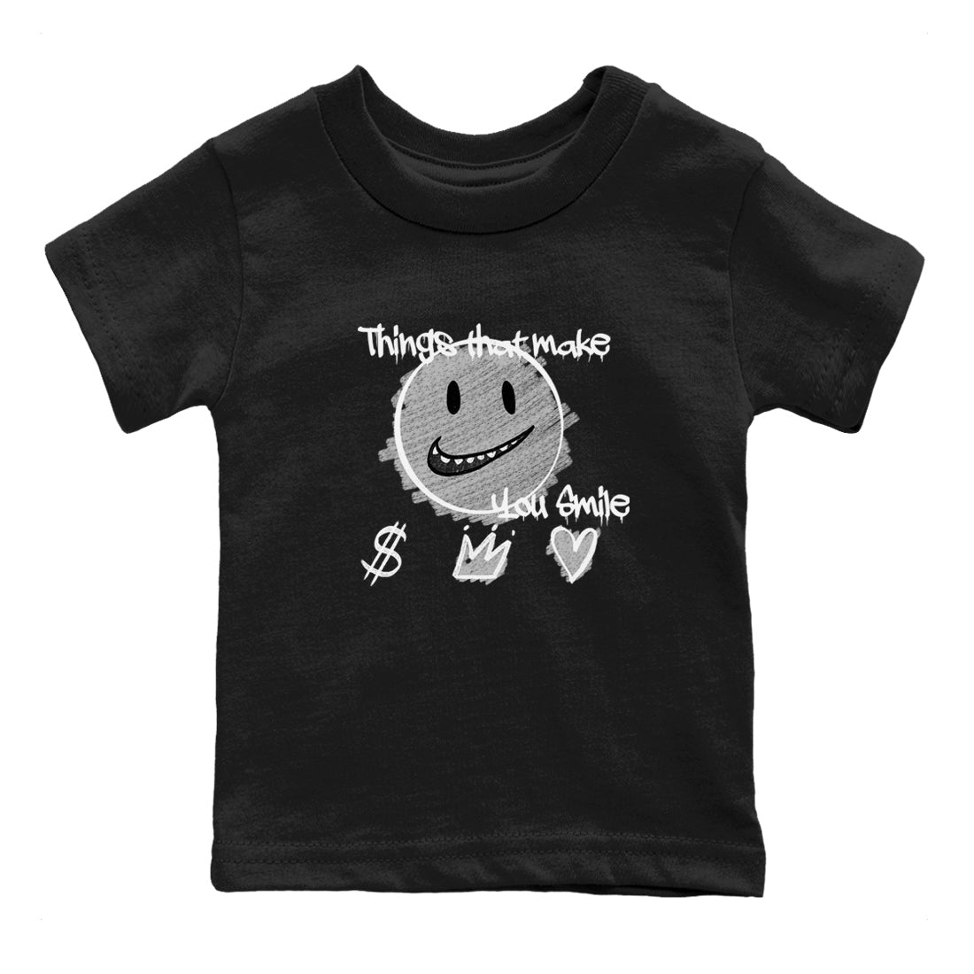 AJ1 Barons shirts to match jordans Things That Make You Smile sneaker match tees Air Jordan 1 Barons Drip Gear Zone streetwear brand Baby and Youth Black 2 cotton tee