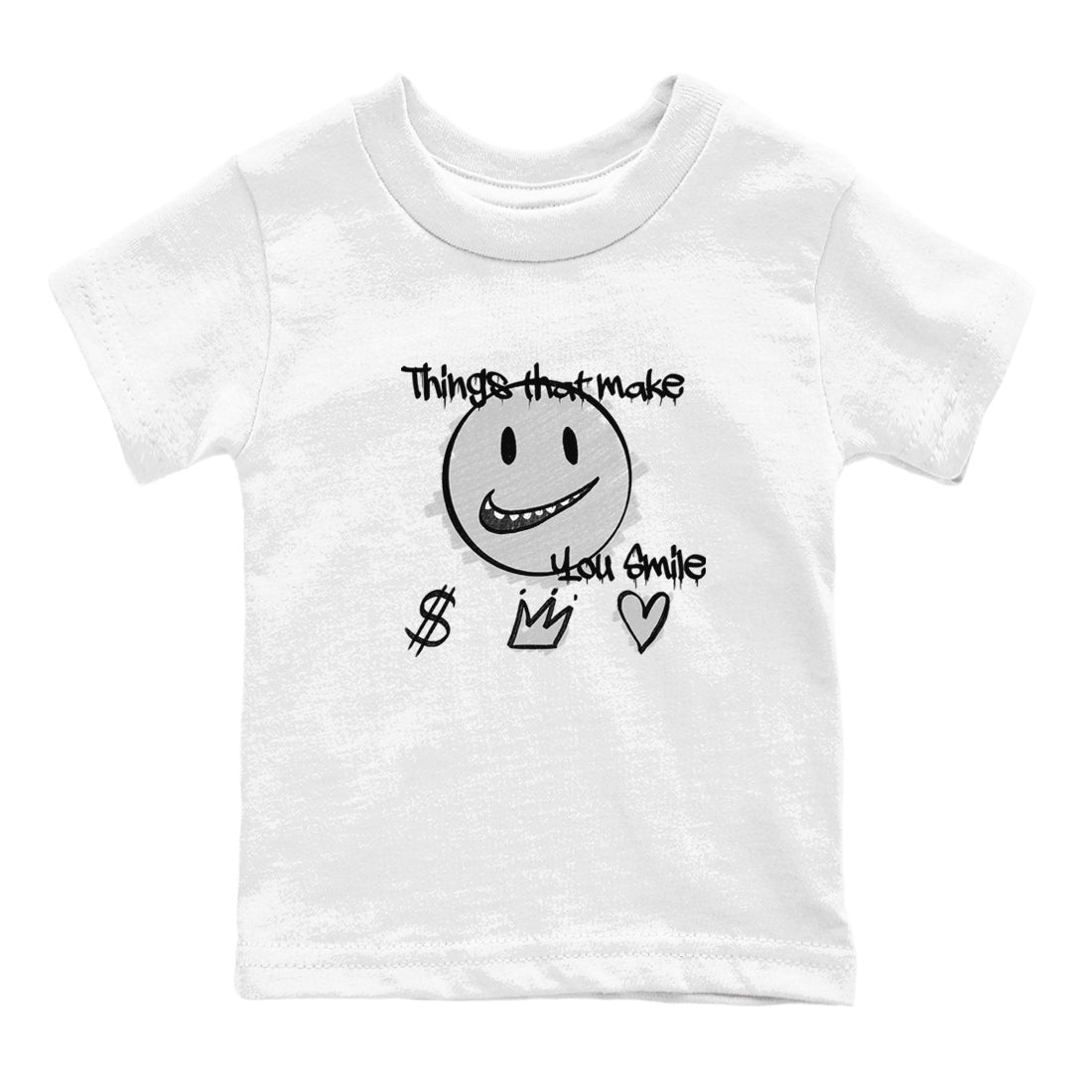 AJ1 Barons shirts to match jordans Things That Make You Smile sneaker match tees Air Jordan 1 Barons Drip Gear Zone streetwear brand Baby and Youth White 2 cotton tee