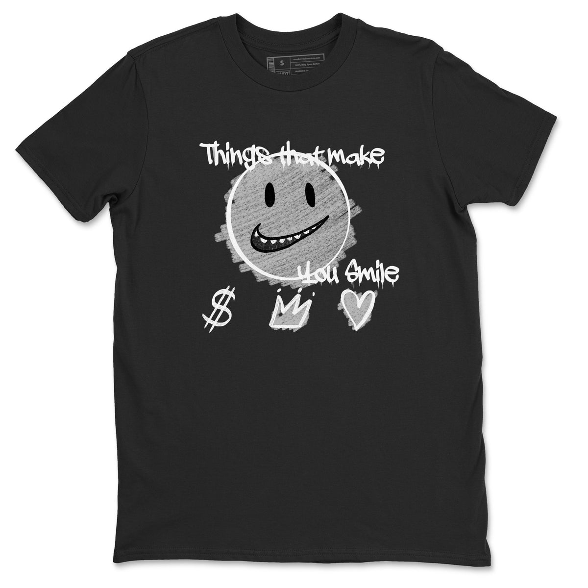 AJ1 Barons shirts to match jordans Things That Make You Smile sneaker match tees Air Jordan 1 Barons Drip Gear Zone streetwear brand Black 2 unisex cotton tee