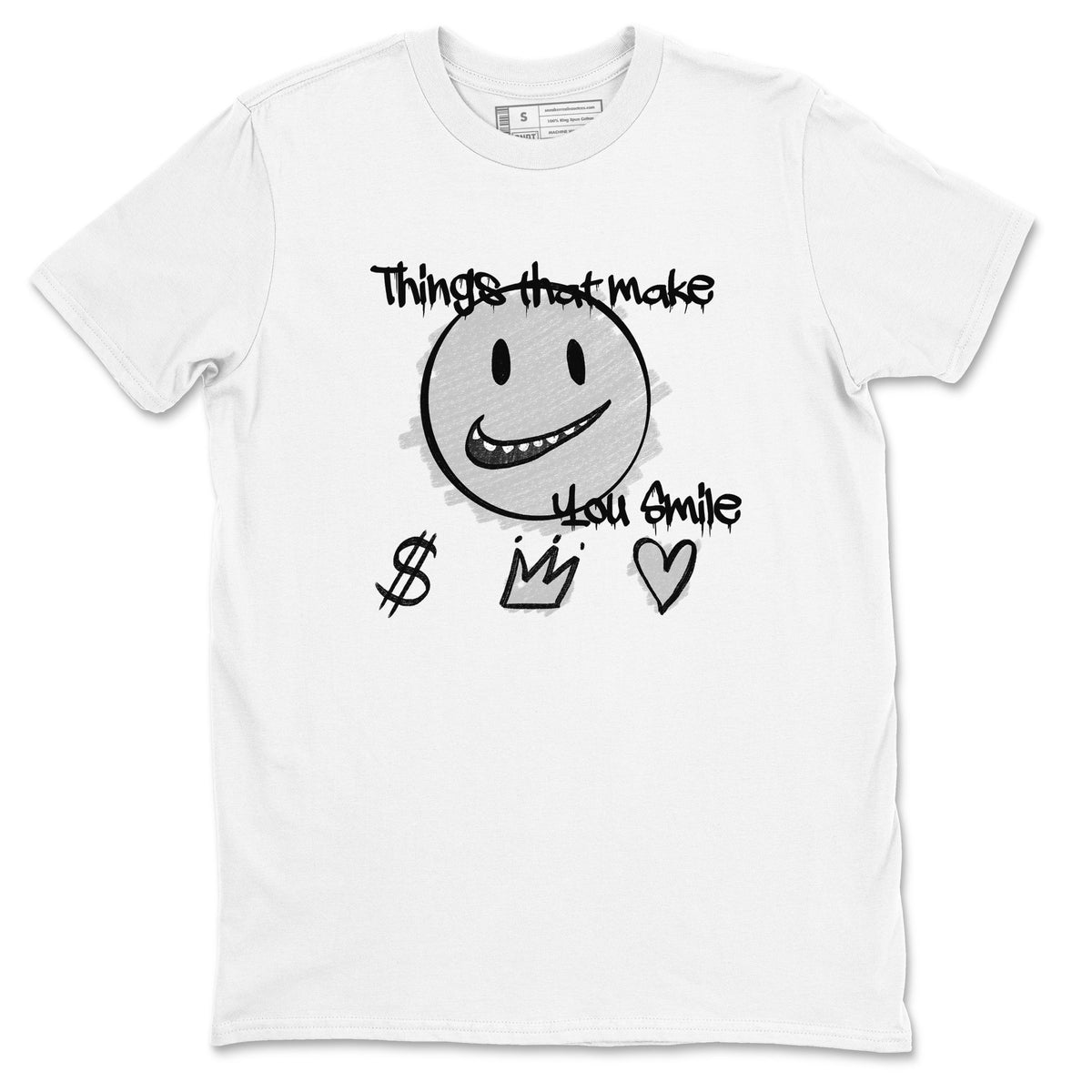 AJ1 Barons shirts to match jordans Things That Make You Smile sneaker match tees Air Jordan 1 Barons Drip Gear Zone streetwear brand White 2 unisex cotton tee
