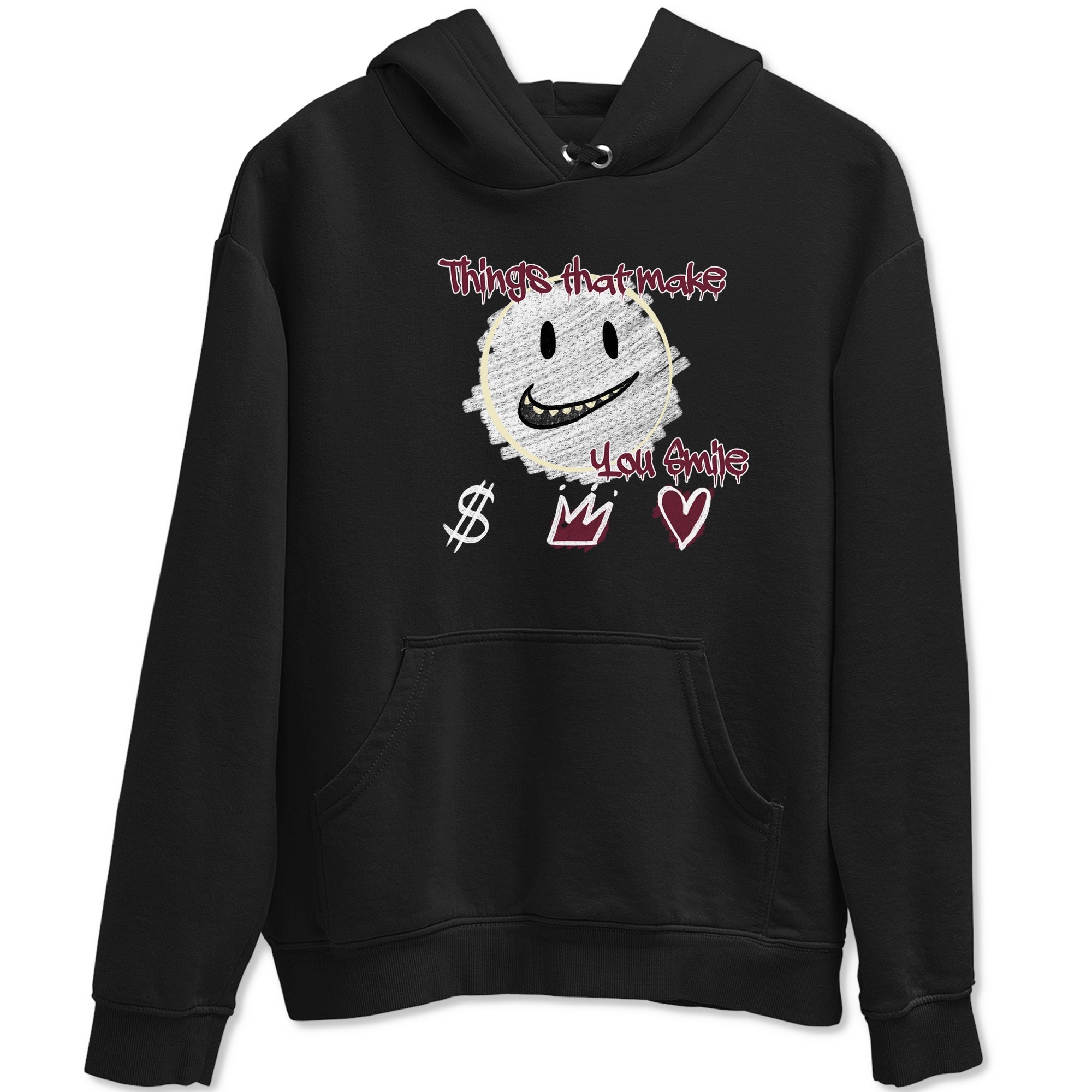 AJ3 A Ma Maniere x Burgundy Crush shirts to match jordans Things That Make You Smile sneaker match tees A Ma Maniére x Air Jordan 3 "Burgundy Crush" Drip Gear Zone streetwear brand Black 2 unisex cotton tee