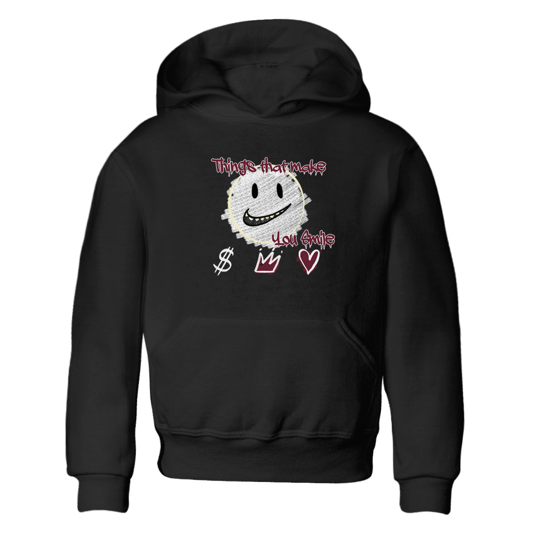 AJ3 A Ma Maniere x Burgundy Crush shirts to match jordans Things That Make You Smile sneaker match tees A Ma Maniére x Air Jordan 3 "Burgundy Crush" Drip Gear Zone streetwear brand Baby and Youth Black 2 cotton tee