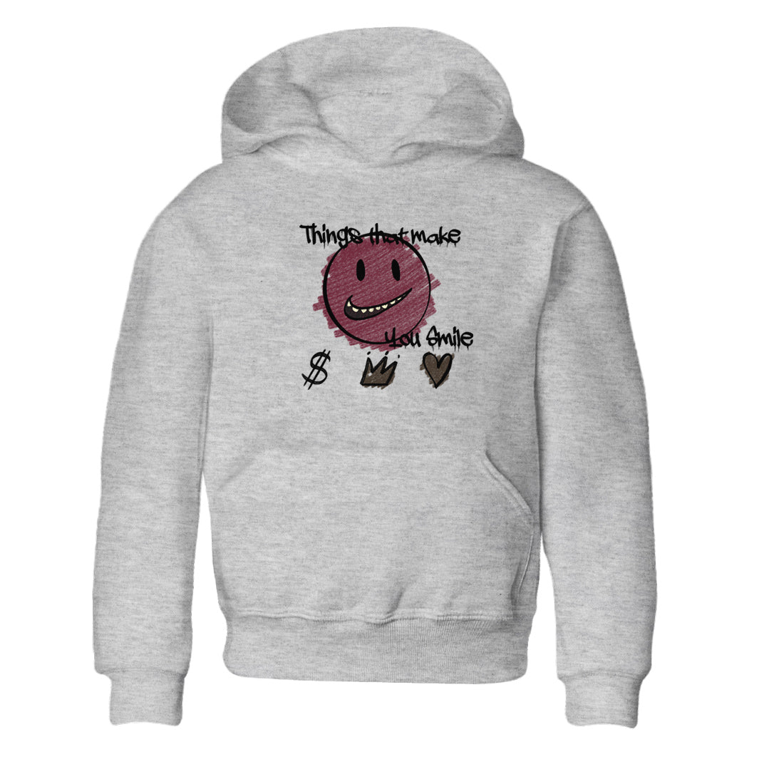 AJ3 A Ma Maniere x Burgundy Crush shirts to match jordans Things That Make You Smile sneaker match tees A Ma Maniére x Air Jordan 3 "Burgundy Crush" Drip Gear Zone streetwear brand Baby and Youth Heather Grey 2 cotton tee