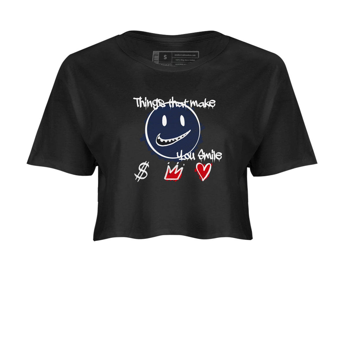 6s Olympic shirts to match jordans Things That Make You Smile sneaker match tees Air Jordan 6 Olympic Drip Gear Zone streetwear brand Black 2 crop tee
