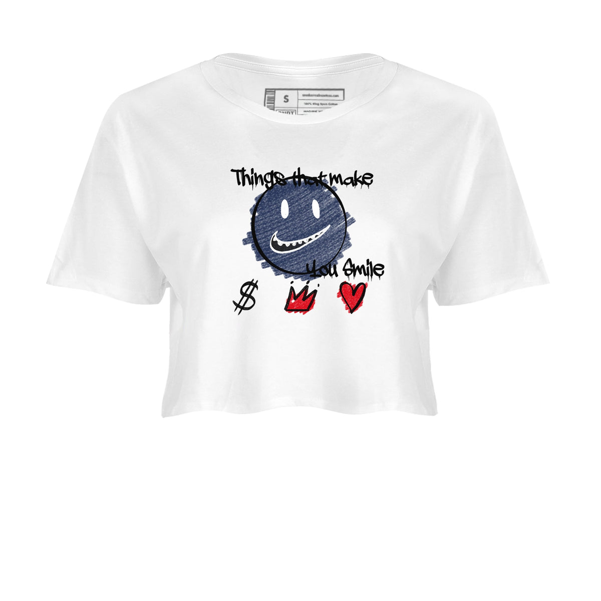 6s Olympic shirts to match jordans Things That Make You Smile sneaker match tees Air Jordan 6 Olympic Drip Gear Zone streetwear brand White 2 crop tee