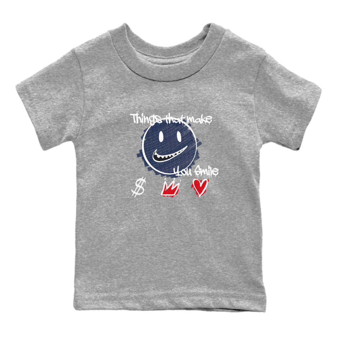 6s Olympic shirts to match jordans Things That Make You Smile sneaker match tees Air Jordan 6 Olympic Drip Gear Zone streetwear brand Baby and Youth Heather Grey 2 cotton tee