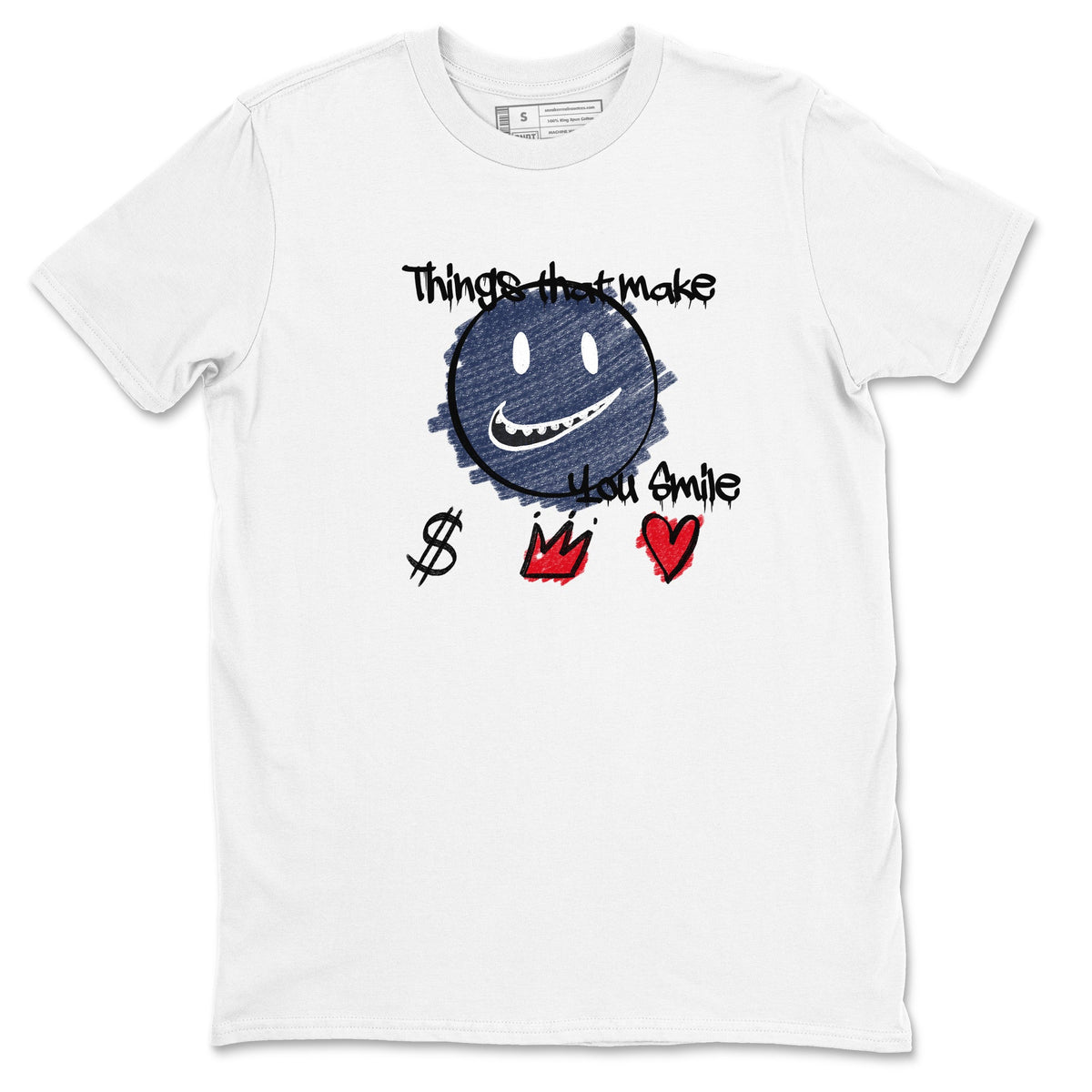 6s Olympic shirts to match jordans Things That Make You Smile sneaker match tees Air Jordan 6 Olympic Drip Gear Zone streetwear brand White 2 unisex cotton tee