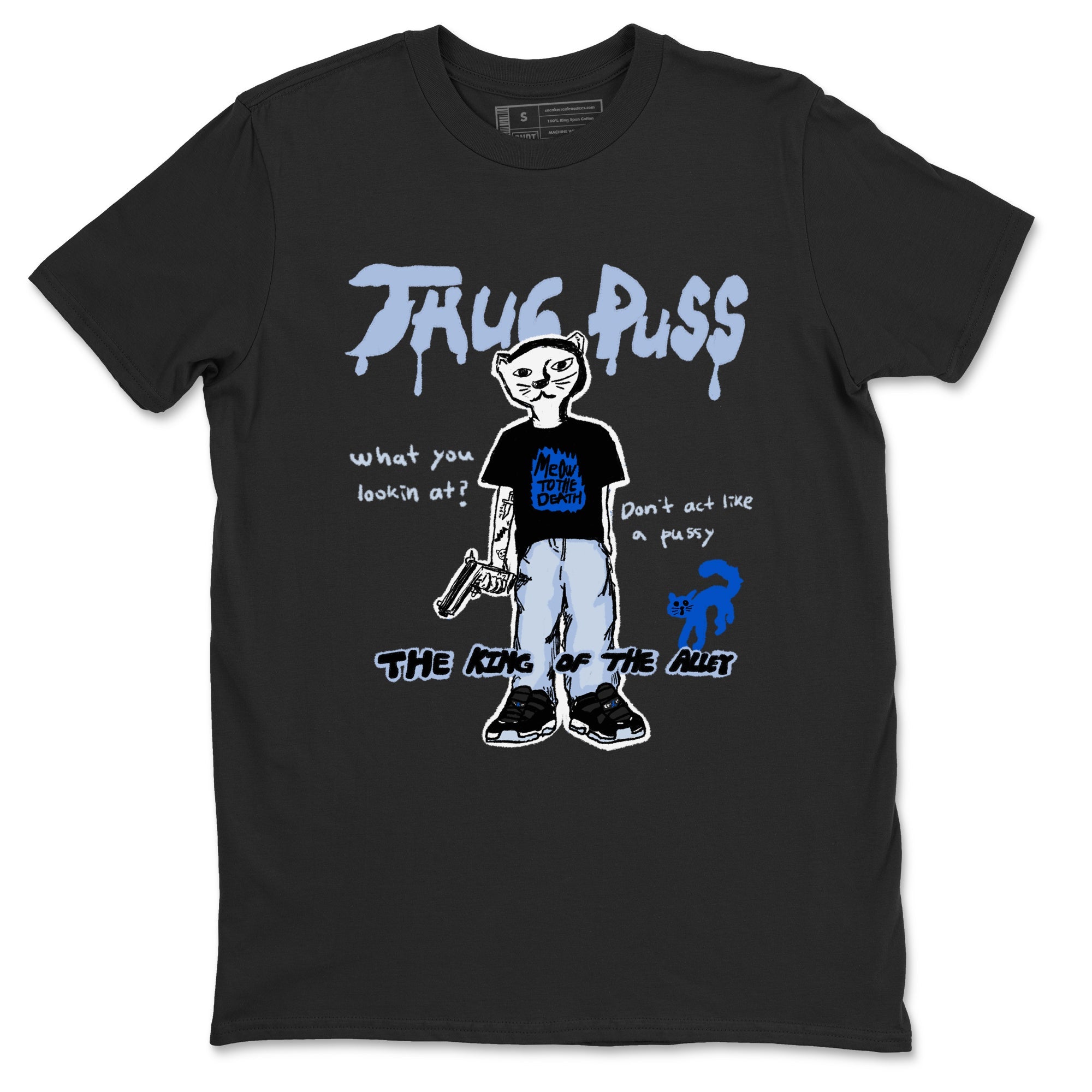 11s Low Space shirt to match jordans Thug Puss sneaker tees Air Jordan 11 Low Space Drip Gear Zone unisex cotton Black 2 crew neck shirt