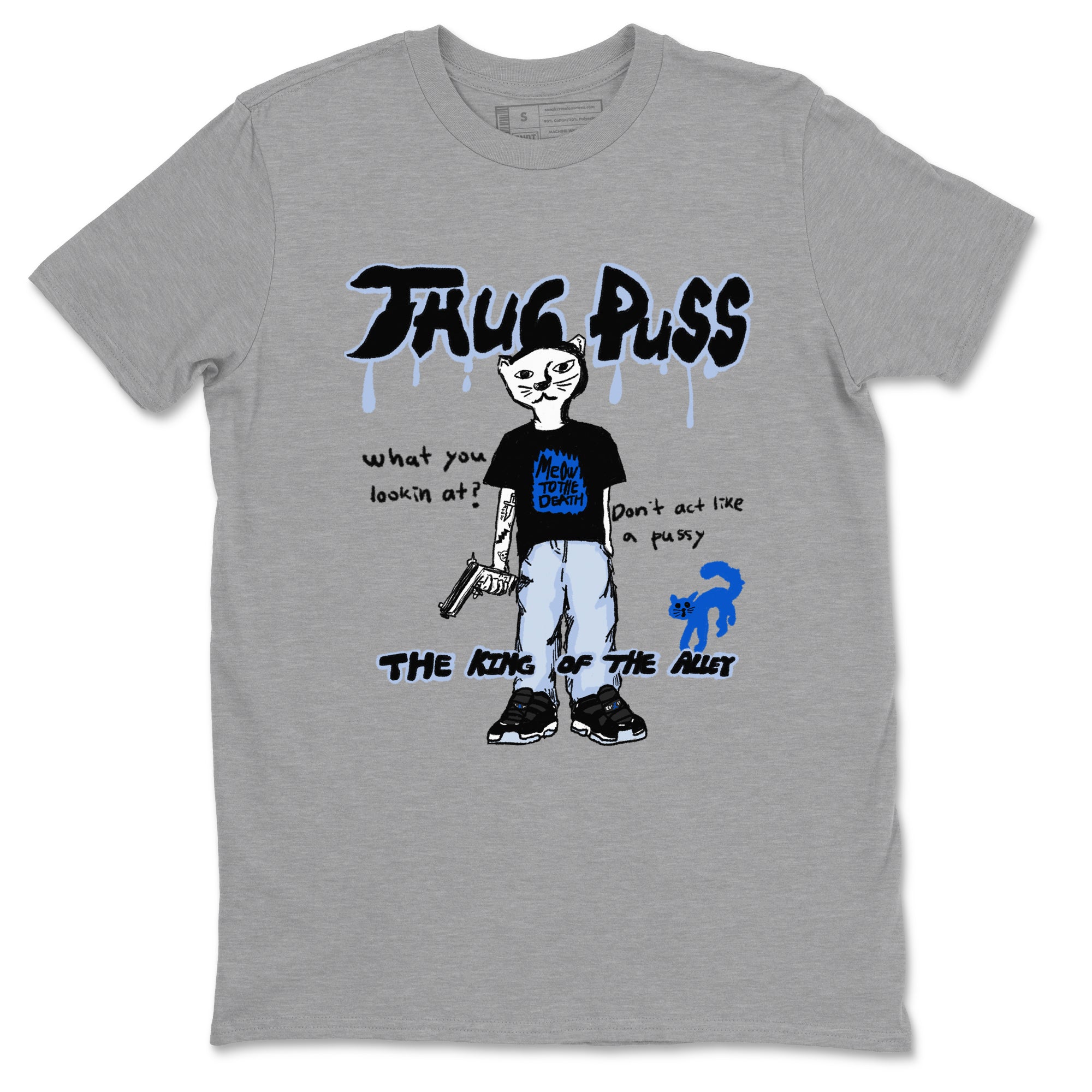 11s Low Space shirt to match jordans Thug Puss sneaker tees Air Jordan 11 Low Space Drip Gear Zone unisex cotton Heather Grey 2 crew neck shirt