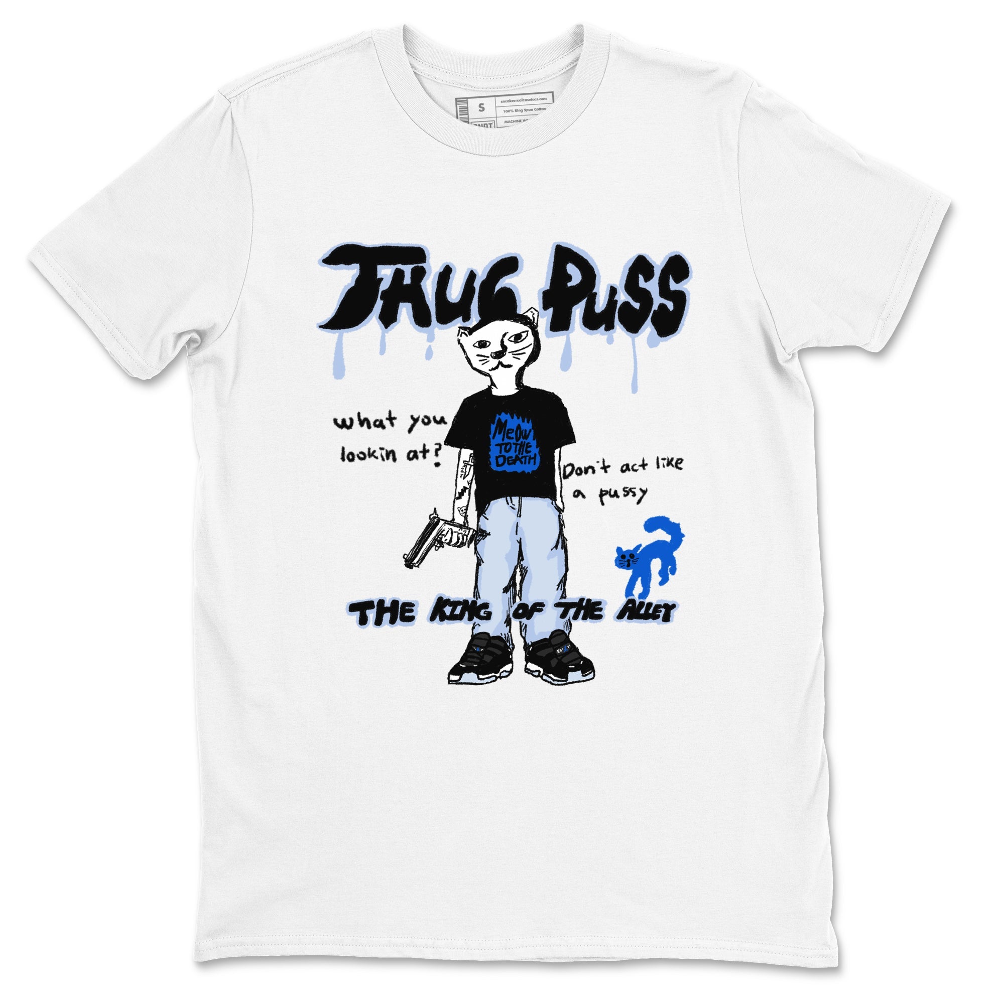 11s Low Space shirt to match jordans Thug Puss sneaker tees Air Jordan 11 Low Space Drip Gear Zone unisex cotton White 2 crew neck shirt