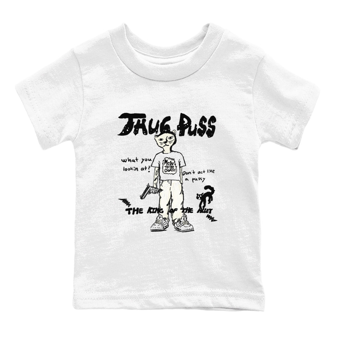 5s Sail shirt to match jordans Thug Puss sneaker tees Air Jordan 5 Sail Drip Gear Zone baby toddler White 2 cotton Shirt