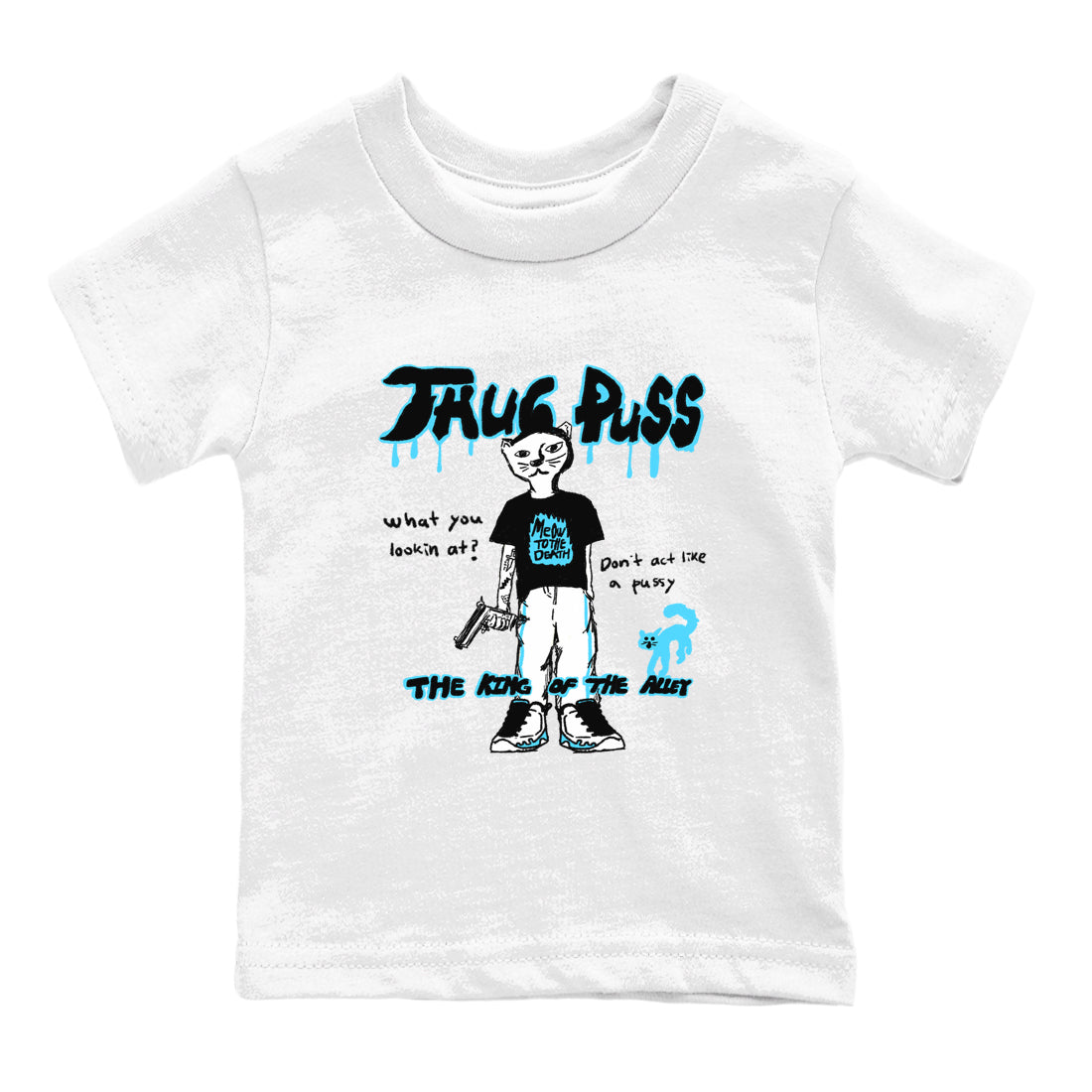 9s Powder Blue shirt to match jordans Thug Puss sneaker tees Air Jordan 9 Powder Blue Drip Gear Zone baby toddler White 2 cotton Shirt