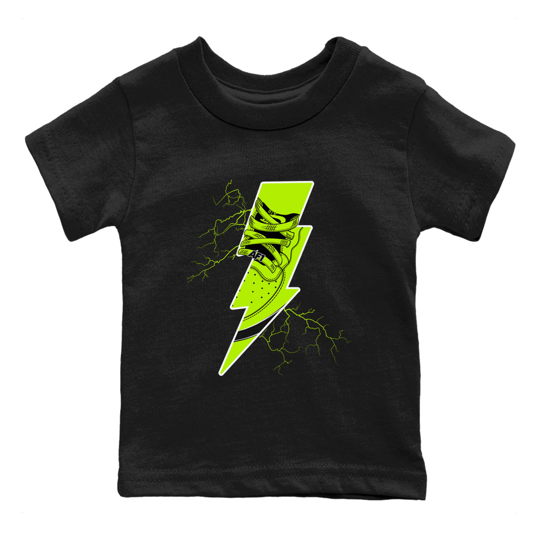 Air Force 1 Low Dance Volt shirts to match jordans Thunder Kick sneaker match tees Air Force 1 Volt match shoes to clothes Drip Gear Zone Youth Baby Black 2 tee