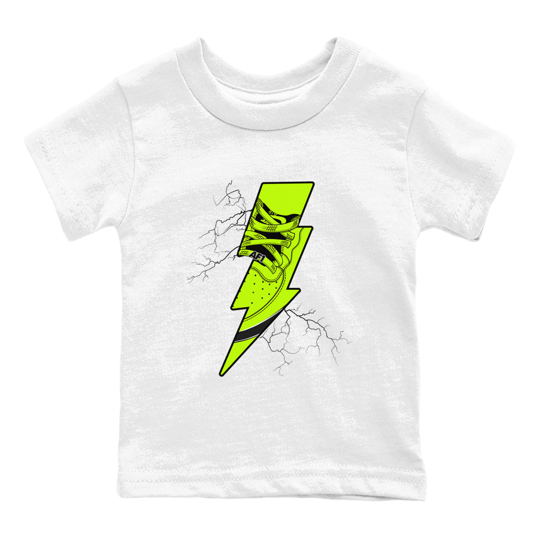 Air Force 1 Low Dance Volt shirts to match jordans Thunder Kick sneaker match tees Air Force 1 Volt match shoes to clothes Drip Gear Zone Youth Baby White 2 tee
