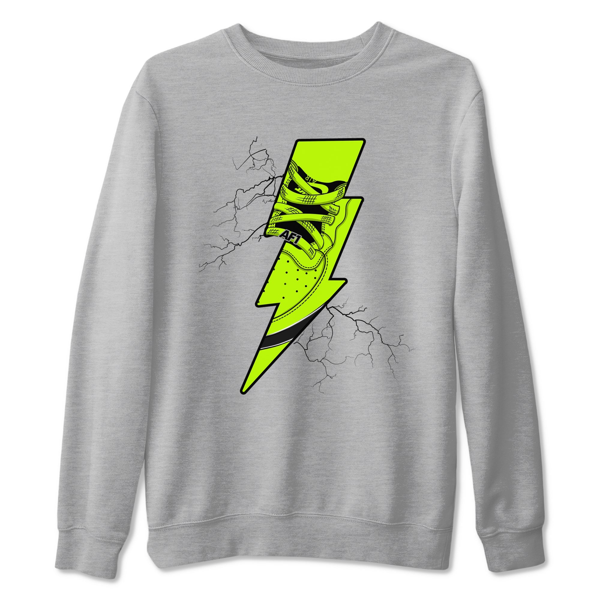 Air Force 1 Low Dance Volt shirts to match jordans Thunder Kick sneaker match tees Air Force 1 Volt match shoes to clothes Drip Gear Zone unisex cotton Heather Grey 2 shirts