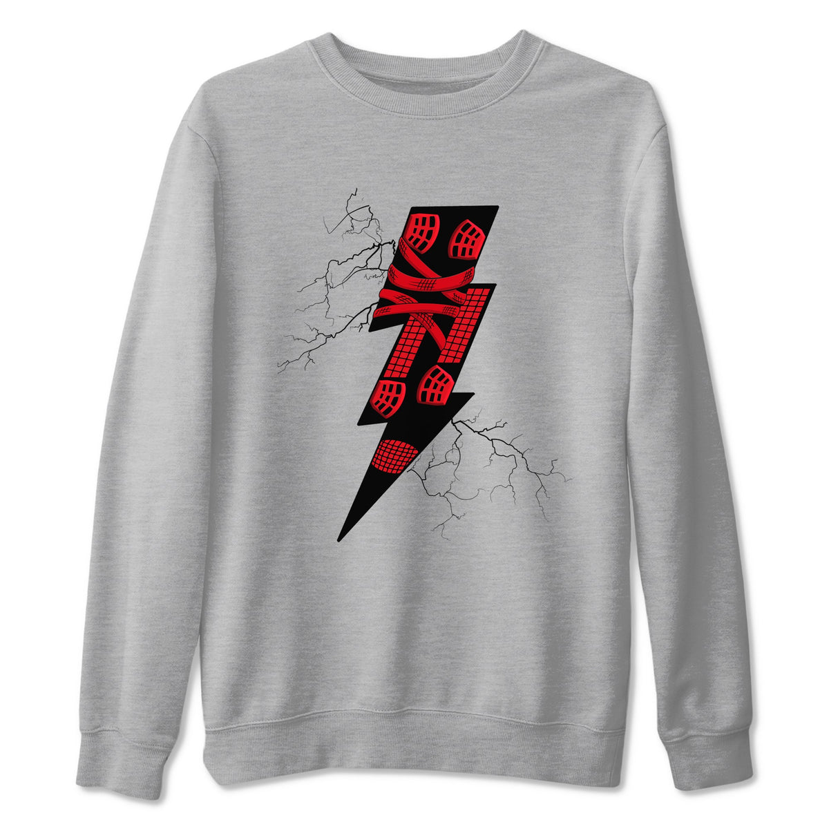 4s Red Thunder shirts to match jordans Thunder Kick sneaker match tees Air Jordan 4 Red Thunder Drip Gear Zone streetwear brand Heather Grey 2 unisex cotton tee