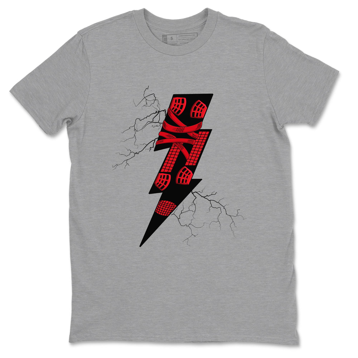 4s Red Thunder shirts to match jordans Thunder Kick sneaker match tees Air Jordan 4 Red Thunder Drip Gear Zone streetwear brand Heather Grey 2 unisex cotton tee