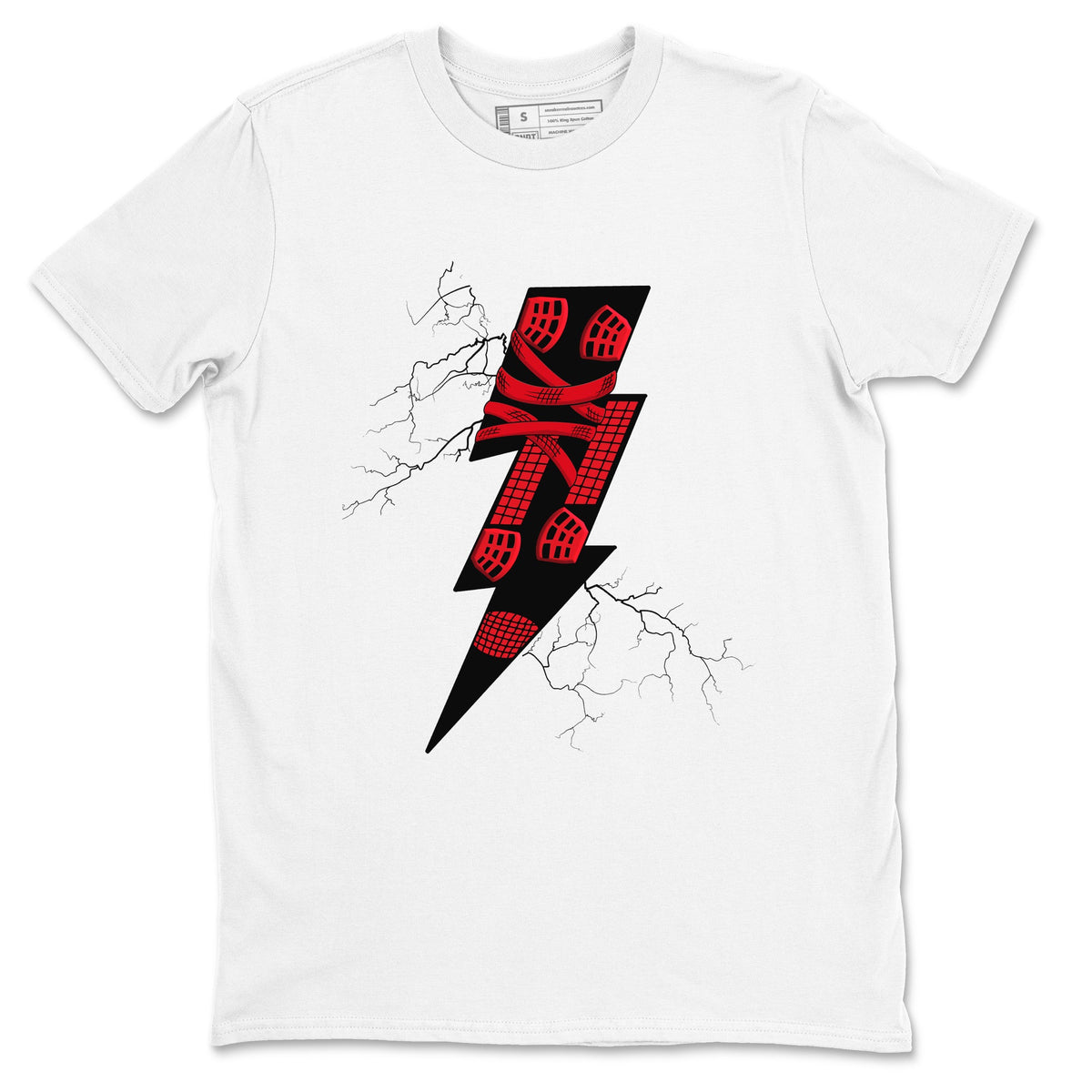 4s Red Thunder shirts to match jordans Thunder Kick sneaker match tees Air Jordan 4 Red Thunder Drip Gear Zone streetwear brand White 2 unisex cotton tee