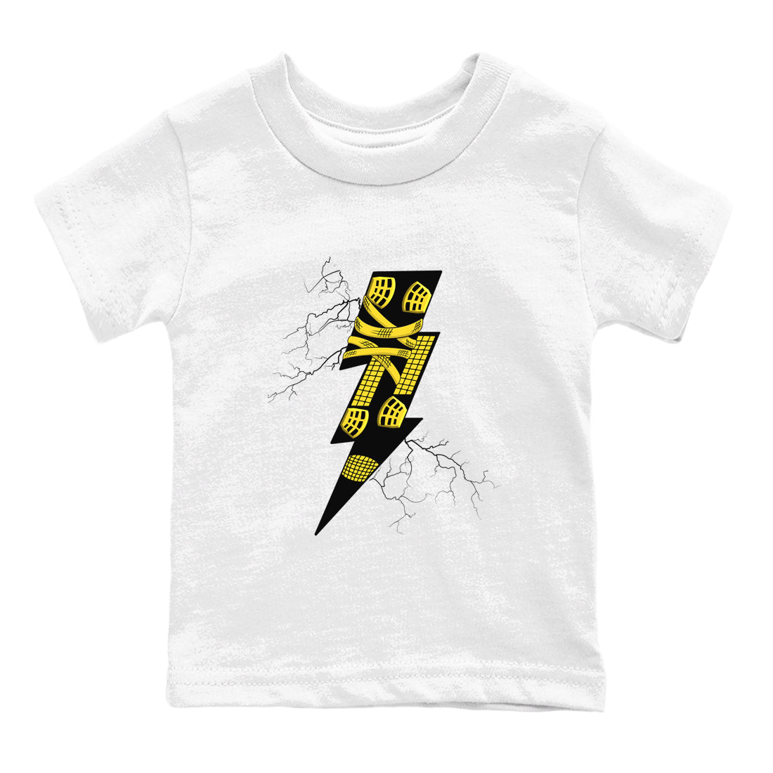 AJ4 Thunder shirts to match jordans Thunder Kick sneaker match tees Air Jordan 4 Thunder Drip Gear Zone streetwear brand Baby and Youth White 2 cotton tee