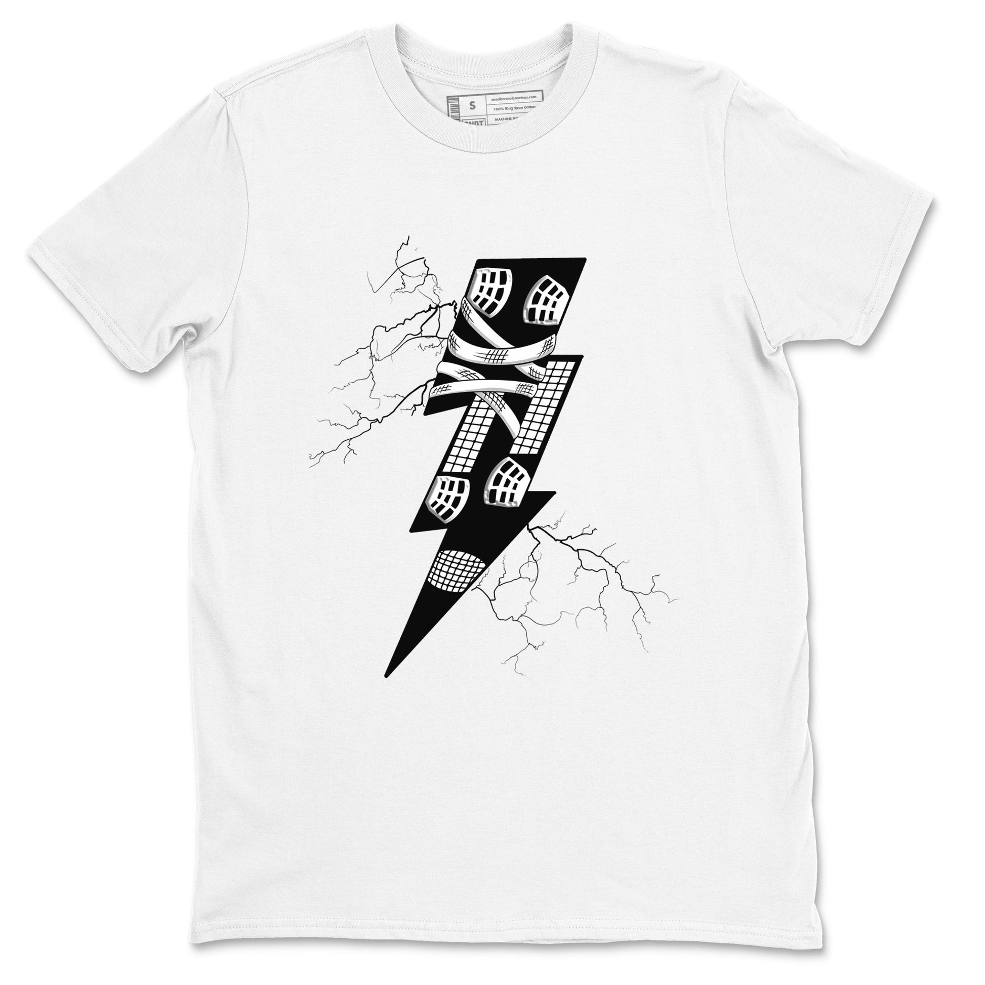 AJ4 White Thunder shirts to match jordans Thunder Kick sneaker match tees Air Jordan 4 White Thunder Drip Gear Zone streetwear brand White 2 unisex cotton tee