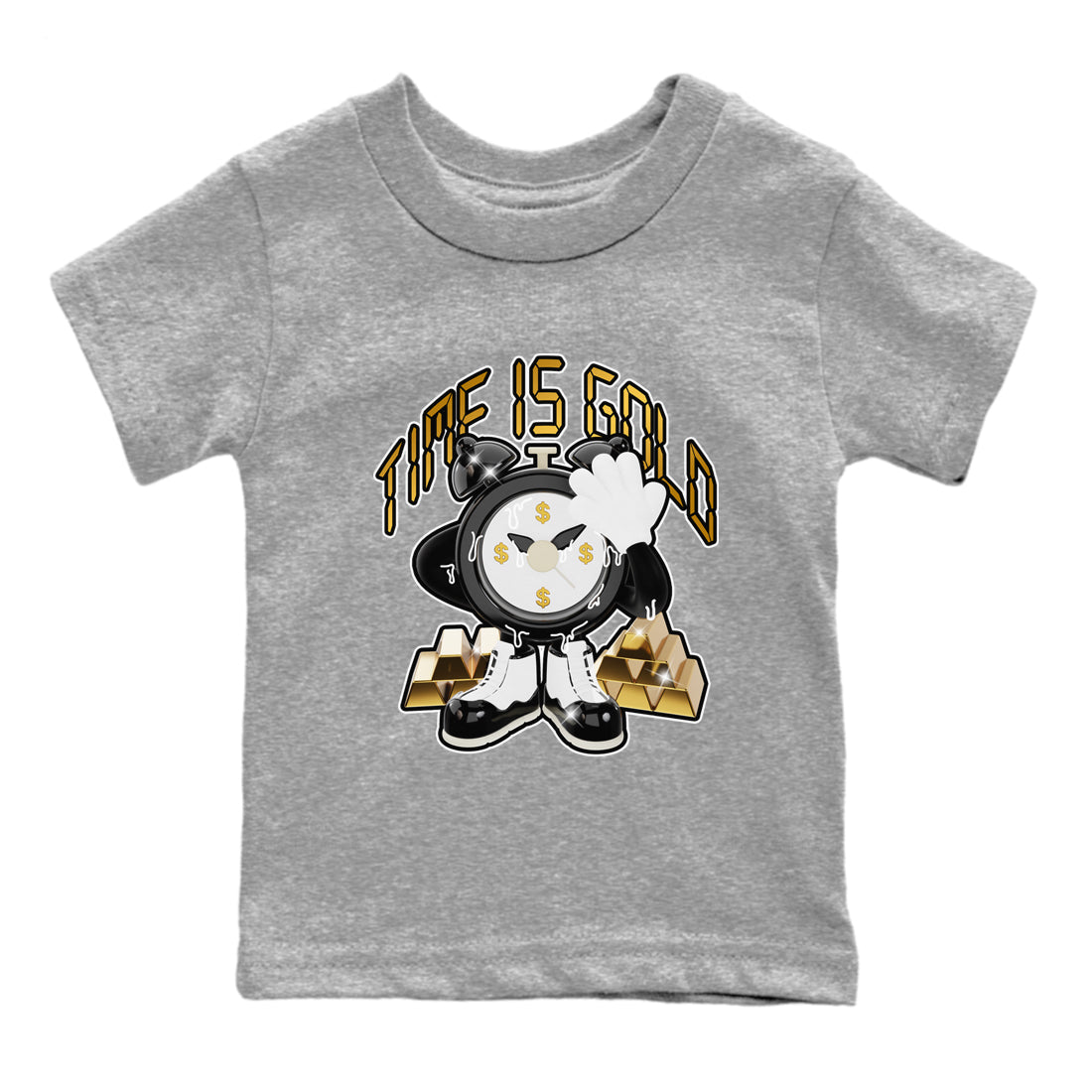 Air Jordan 11 Gratitude shirt to match jordans Time Is Gold sneaker tees AJ11 Gratitude Drip Gear Zone Baby Toddler Heather Grey 2 T-Shirt