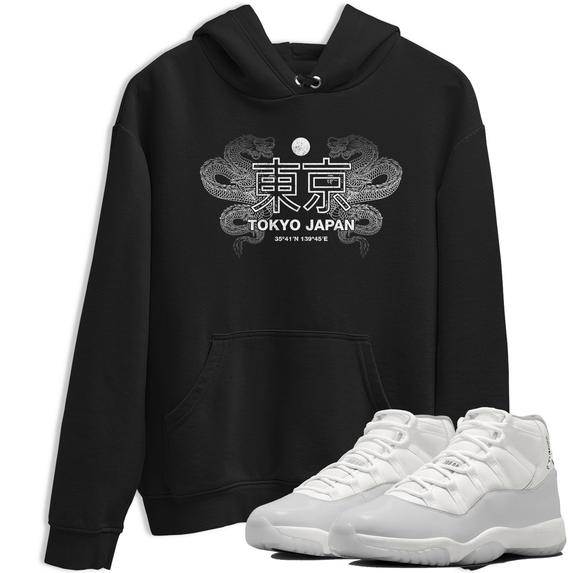 11s Grand Finale Sneaker match tees  Sneaker Tees To Match Jordan 11 Grand Finale Sneakers  Tokyo Dragons Graphic Tee Black 1