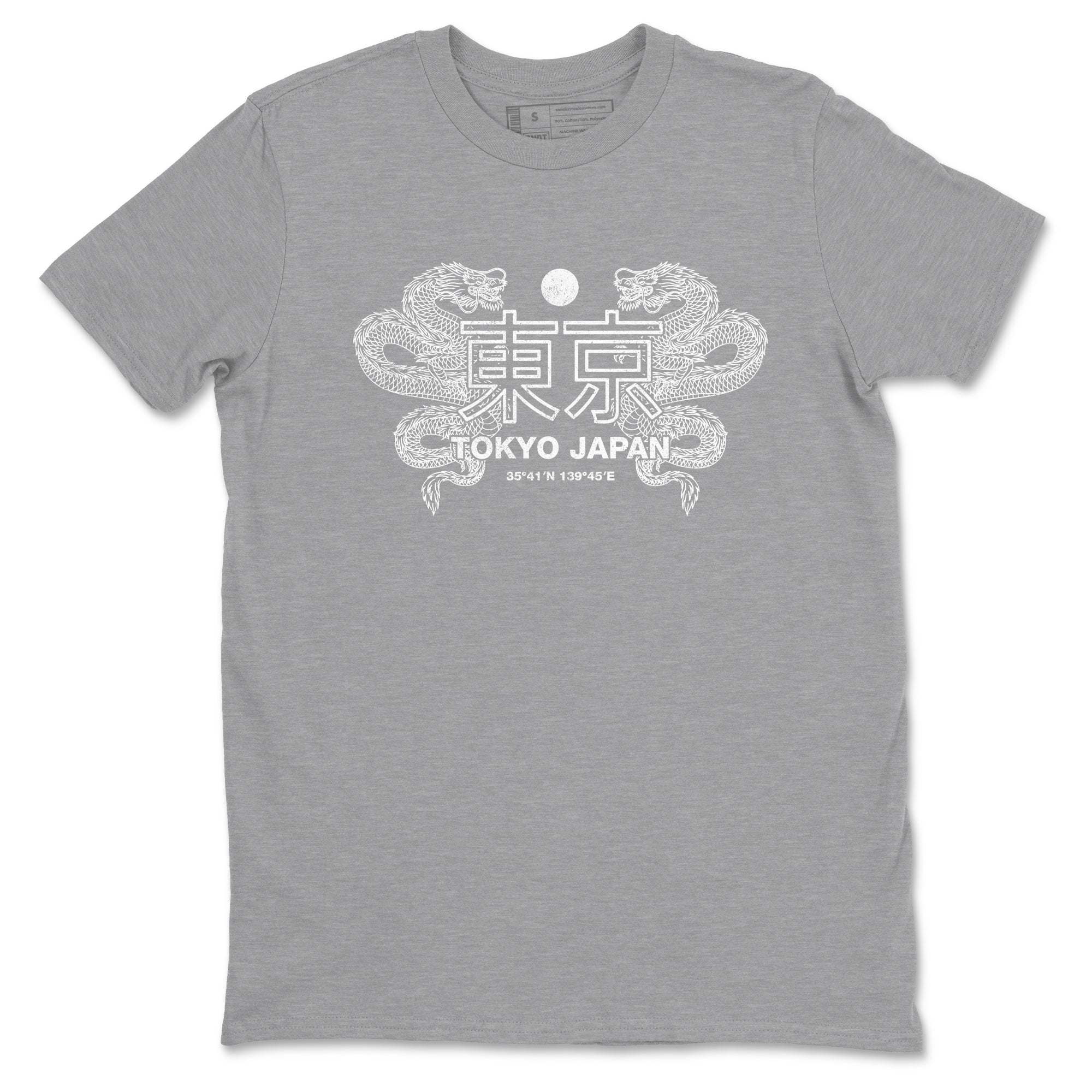 11s Grand Finale Sneaker match tees  Sneaker Tees To Match Jordan 11 Grand Finale Sneakers  Tokyo Dragons Graphic Tee Heather Grey 2